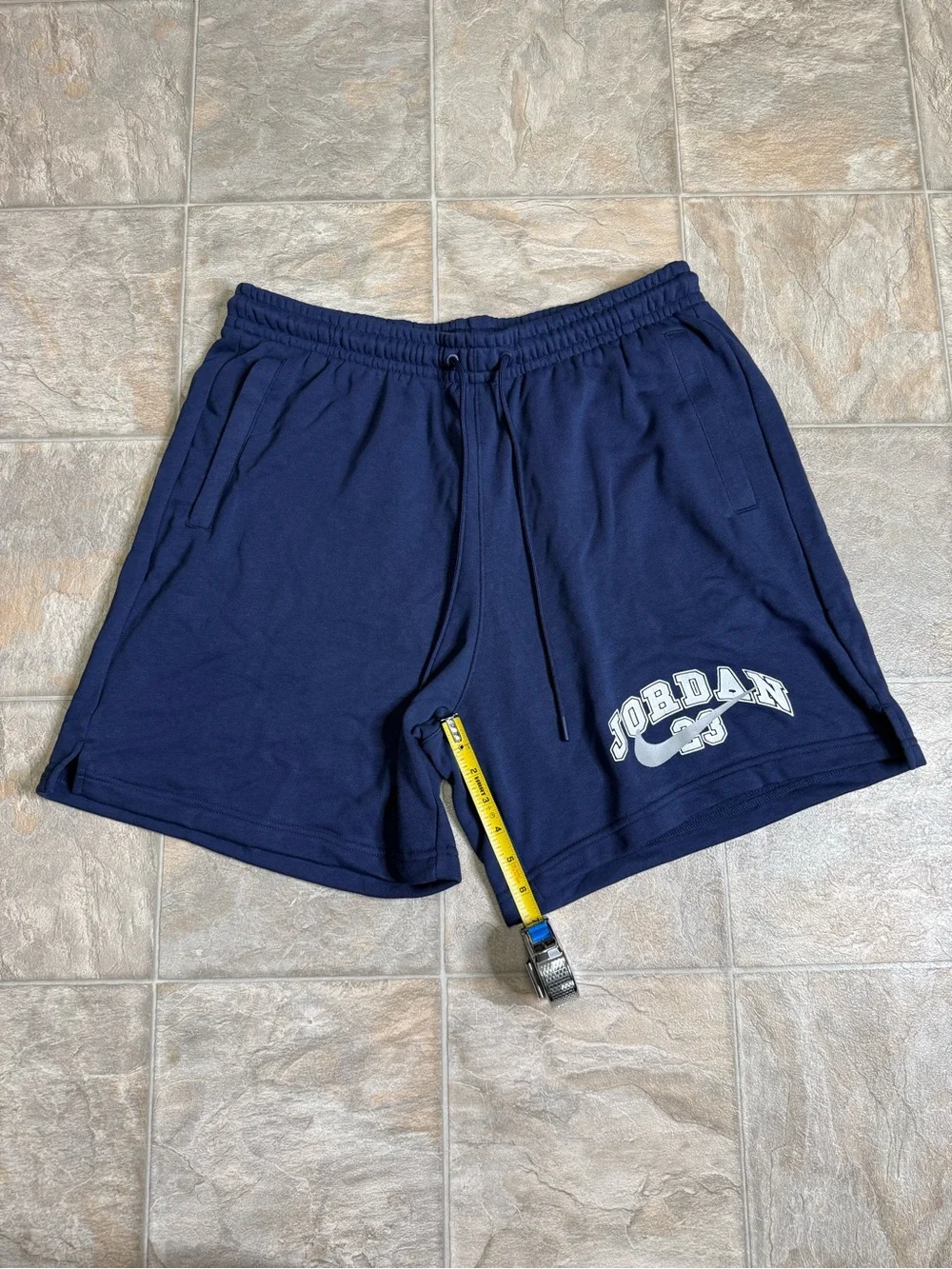 Air Jordan MVP Loopback Fleece Shorts Mens Size Large Blue IB7272-410 NWT